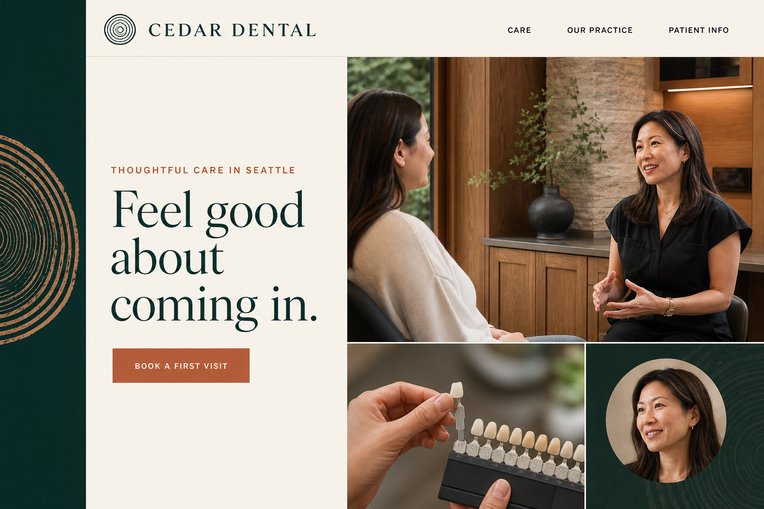 CEDAR DENTAL website concept